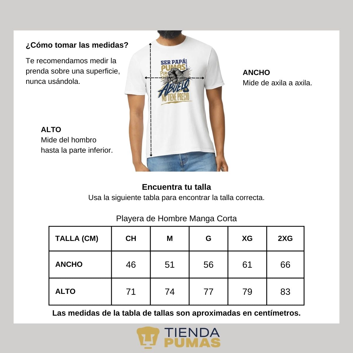 Playera Pumas UNAM Ser abuelo