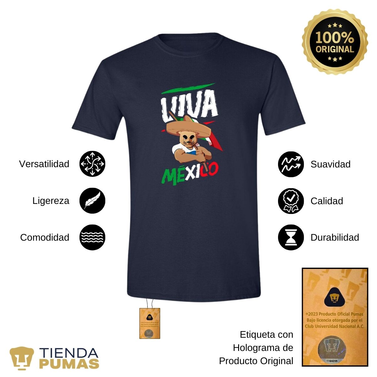 Playera Hombre Pumas Mes Patrio