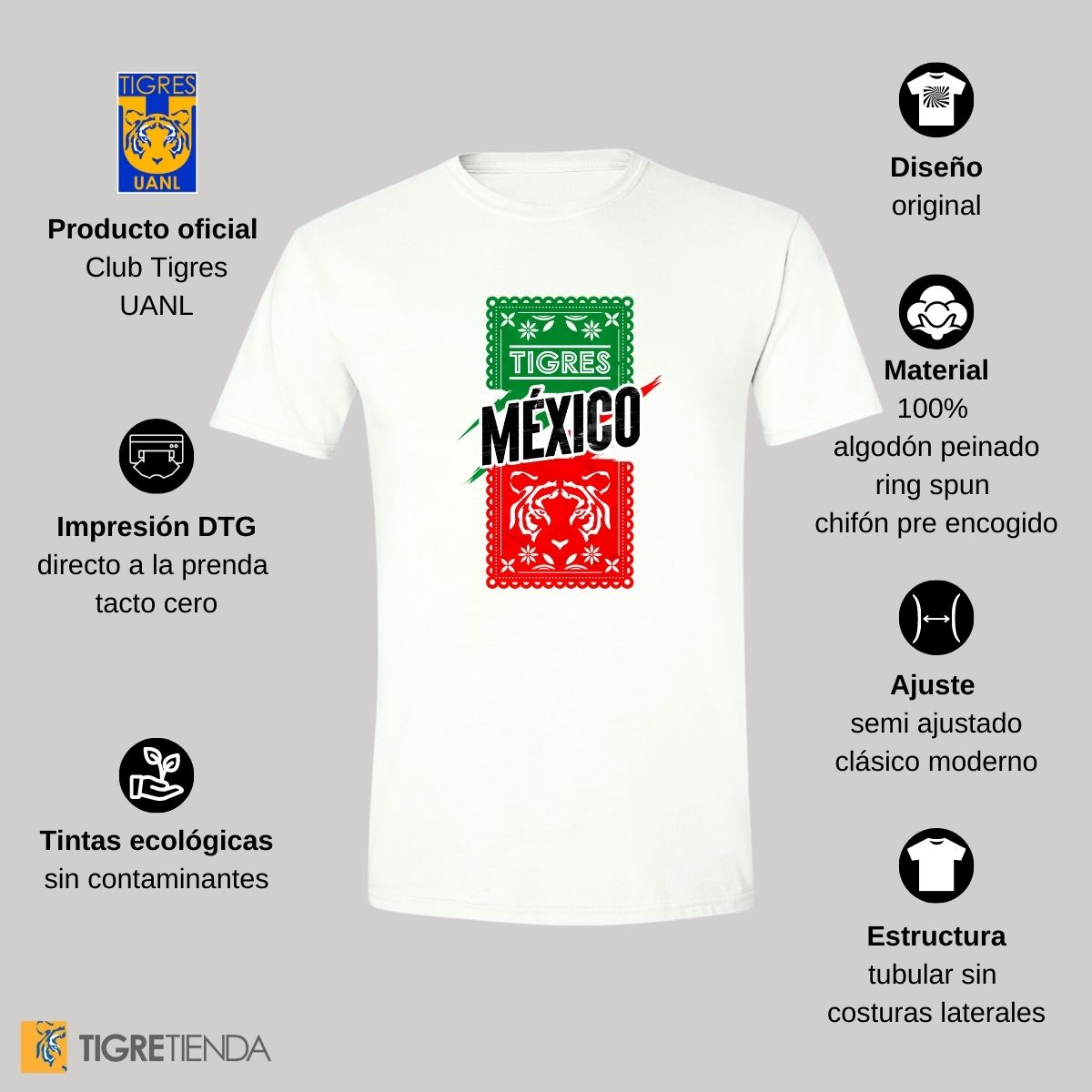 Playera Hombre Tigres UANL 15 de septiembre