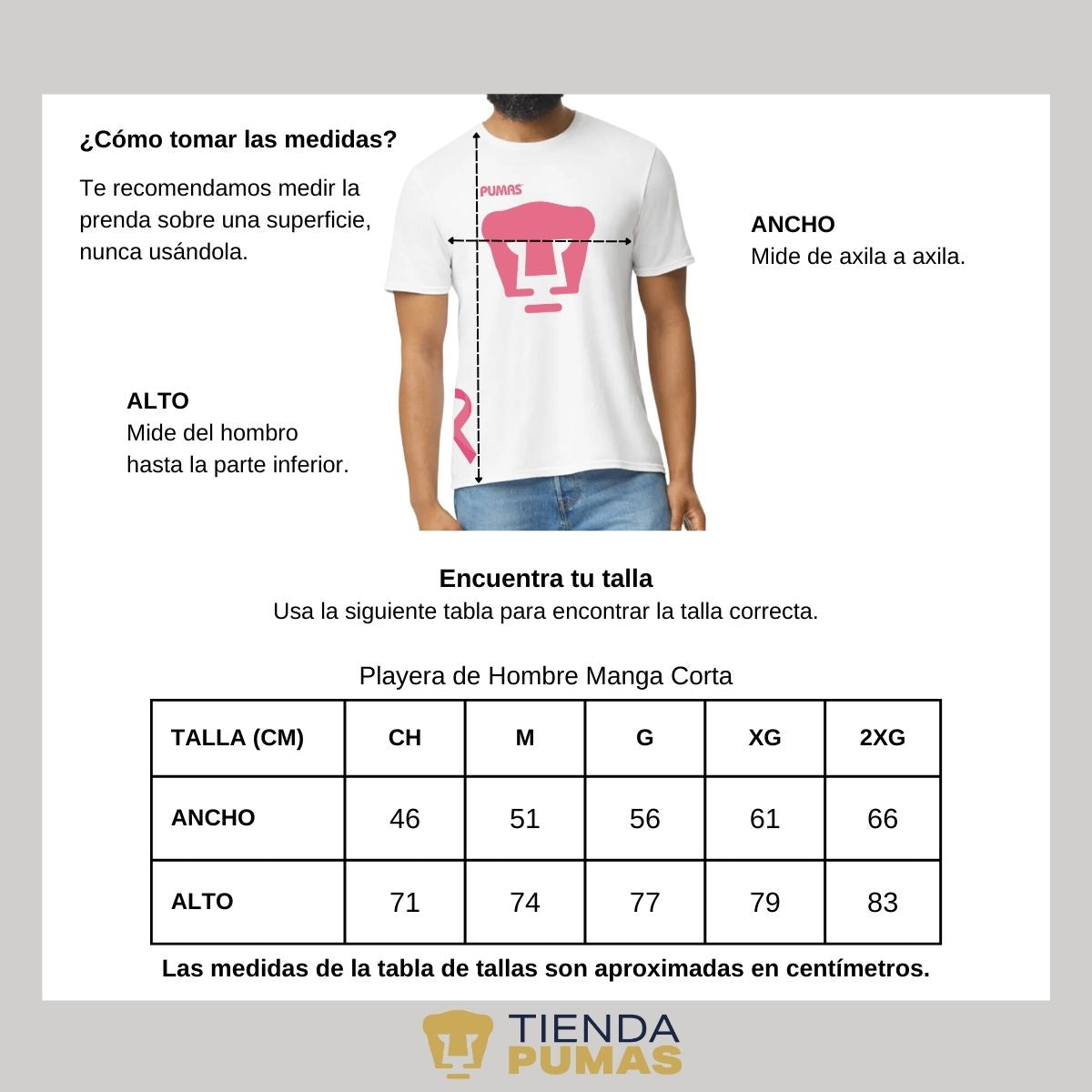 Playera Pumas UNAM Hombre Mes Rosa