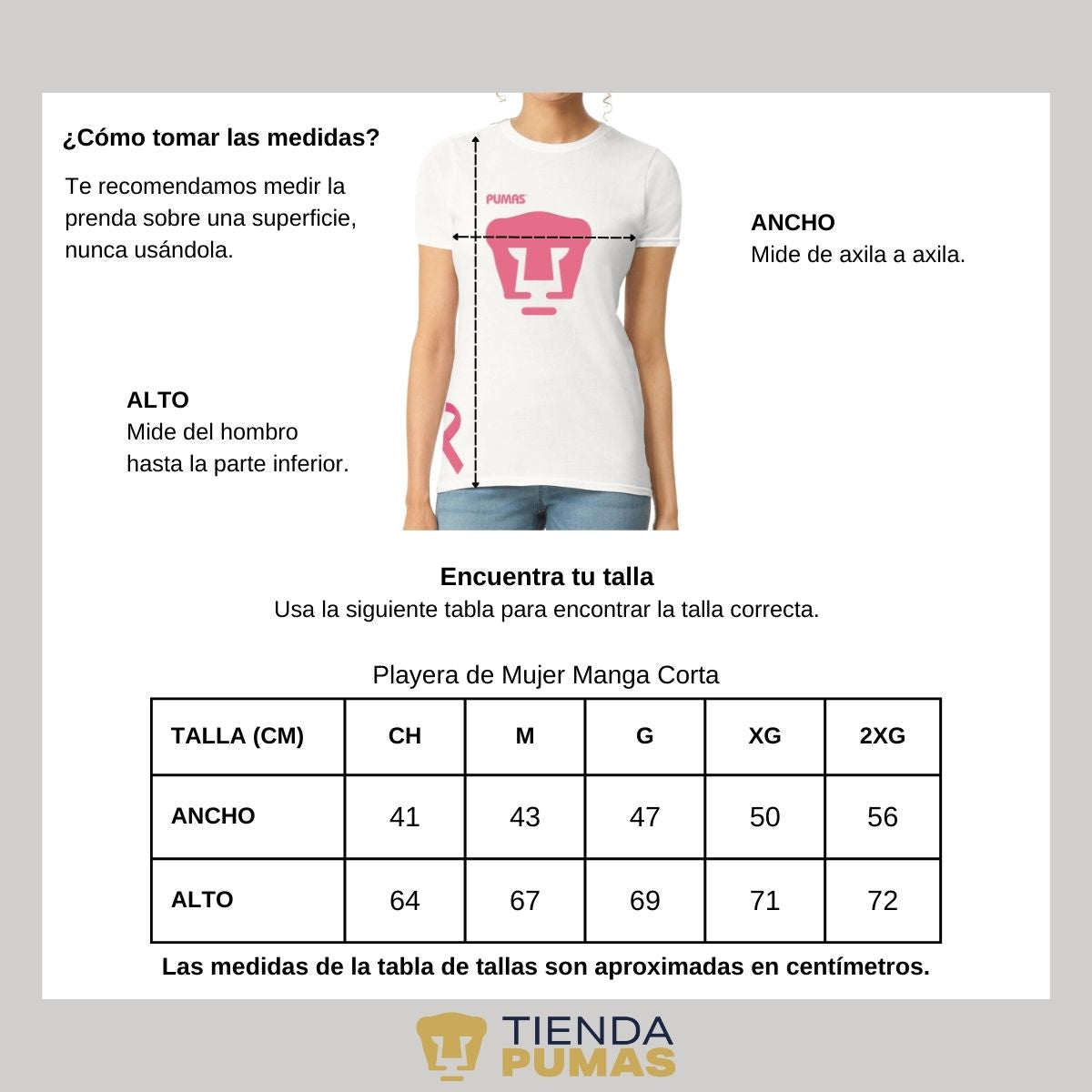 Playera Mujer Pumas UNAM Mes Rosa