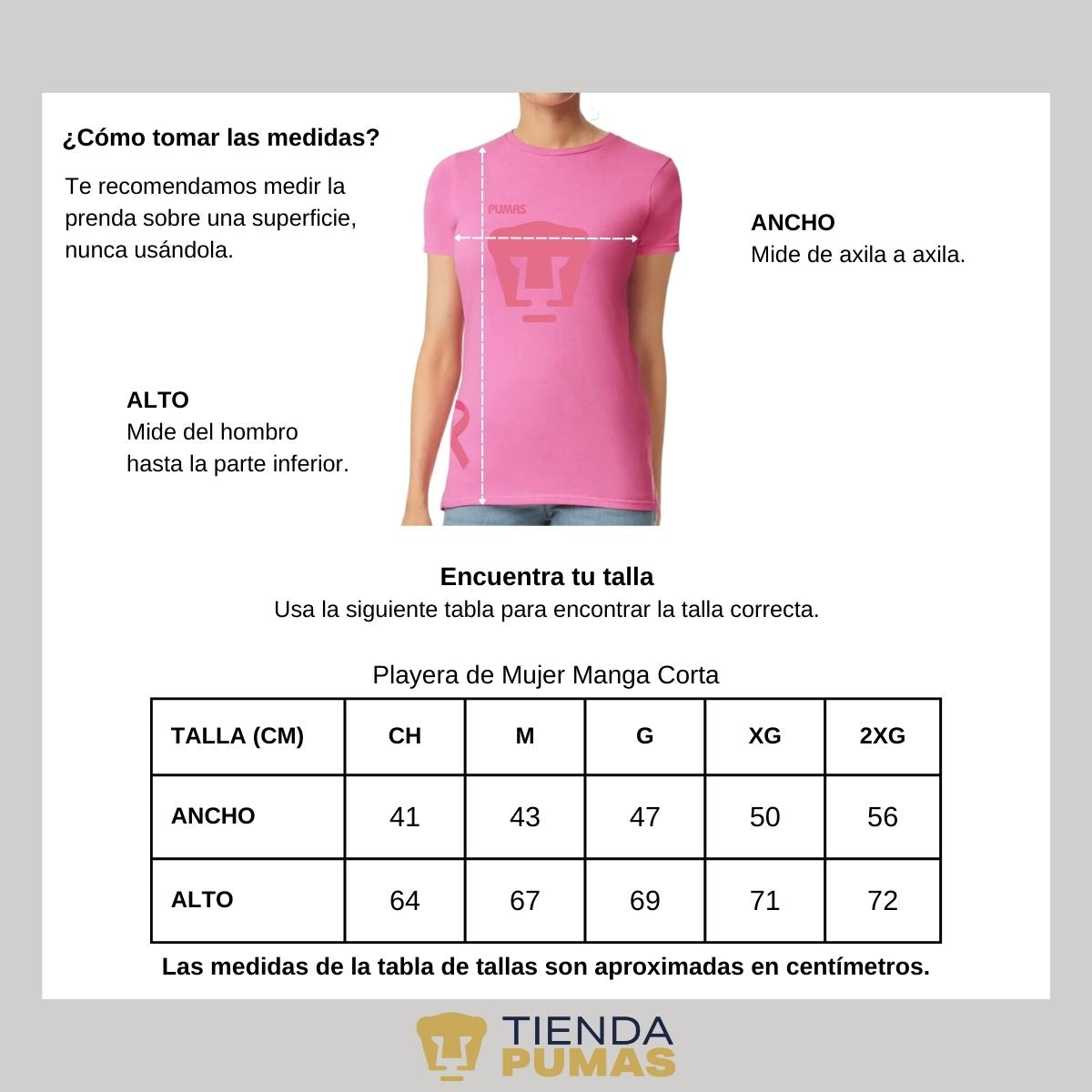 Playera Mujer Pumas UNAM Mes Rosa