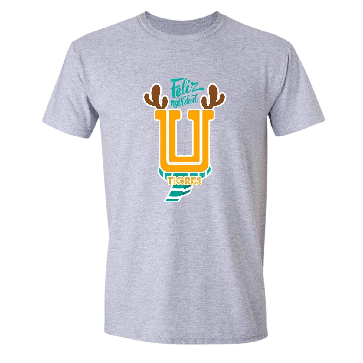 Playera Hombre Tigres UANL U Navideña