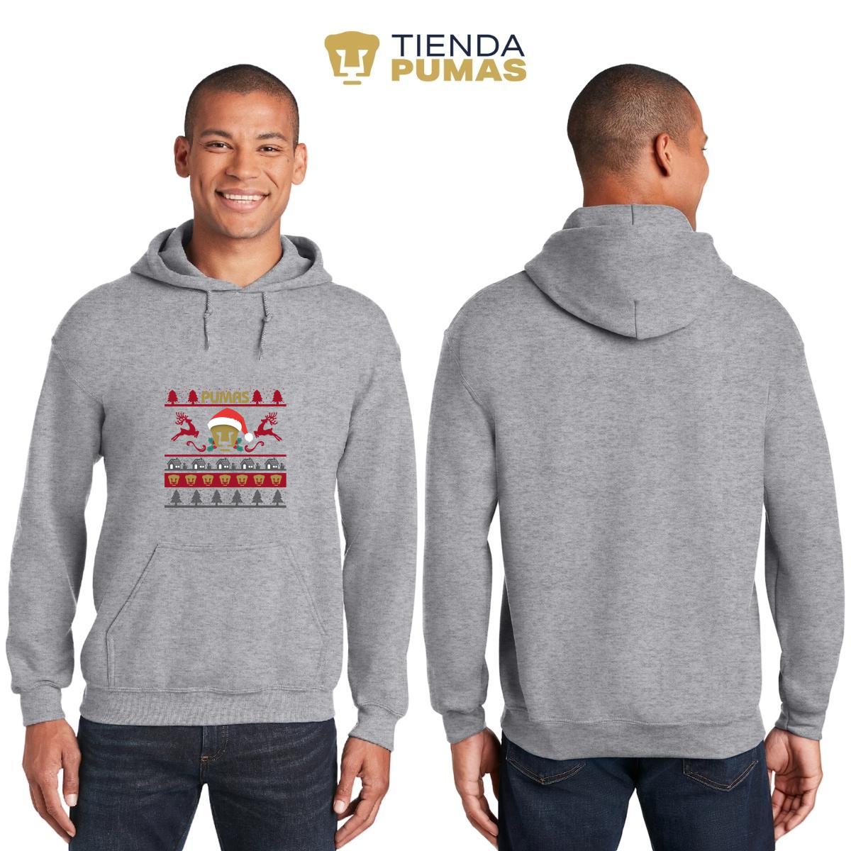 Sudadera Hombre Hoodie  Pumas UNAM Navidad Renos