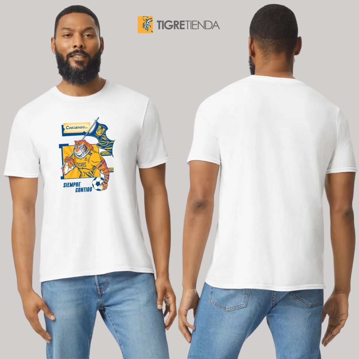 Playera Hombre Tigres UANL Siempre Contigo U