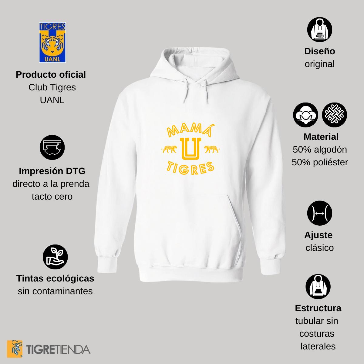 Sudadera Hombre Hoodies  Tigres UANL Mamá