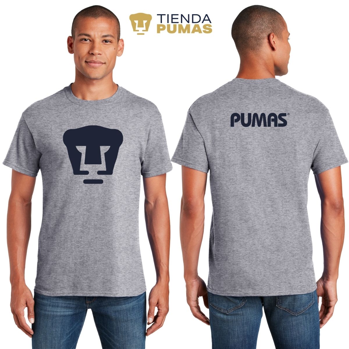 Playera Hombre Pumas Logo Azul