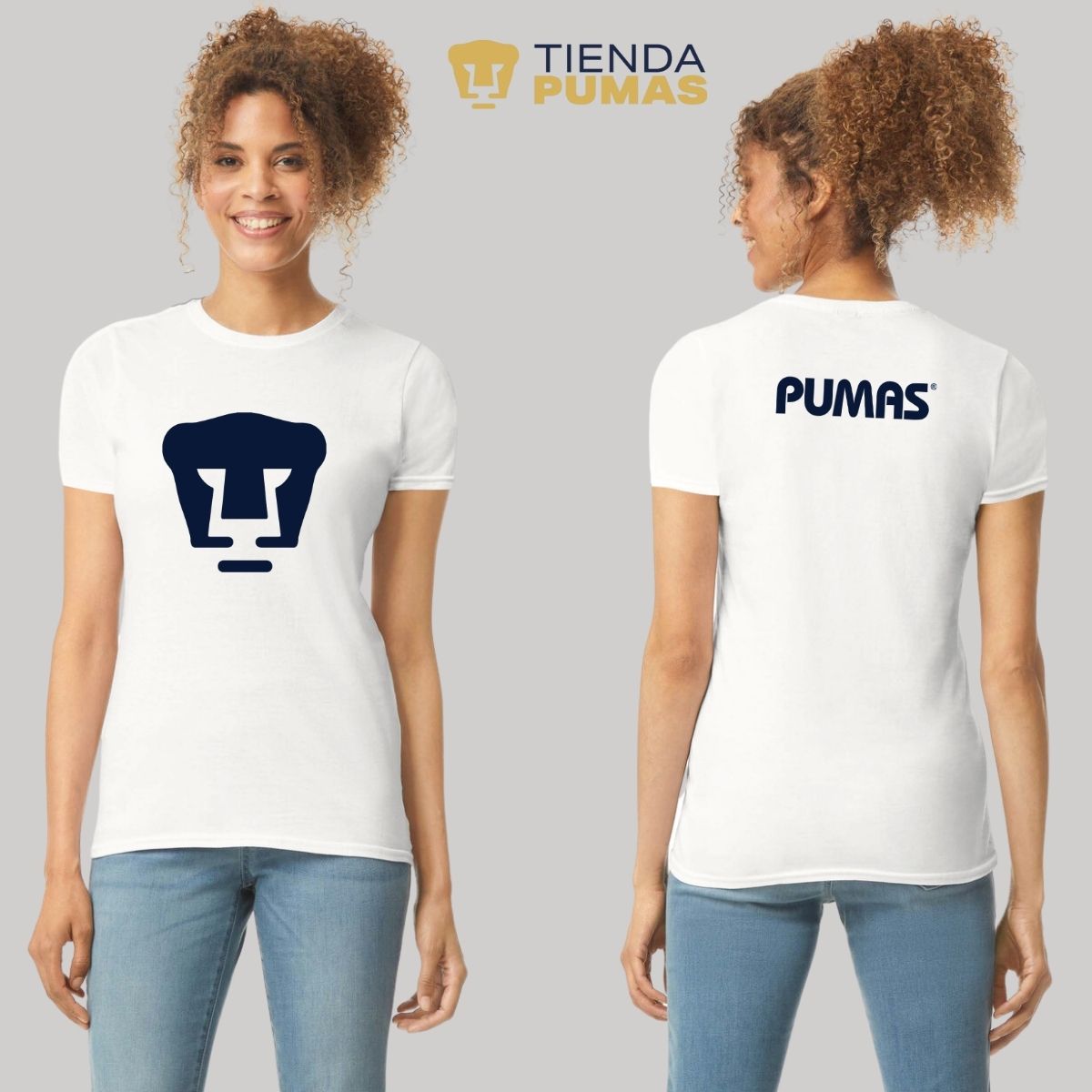 Playera Mujer Pumas Logo Azul