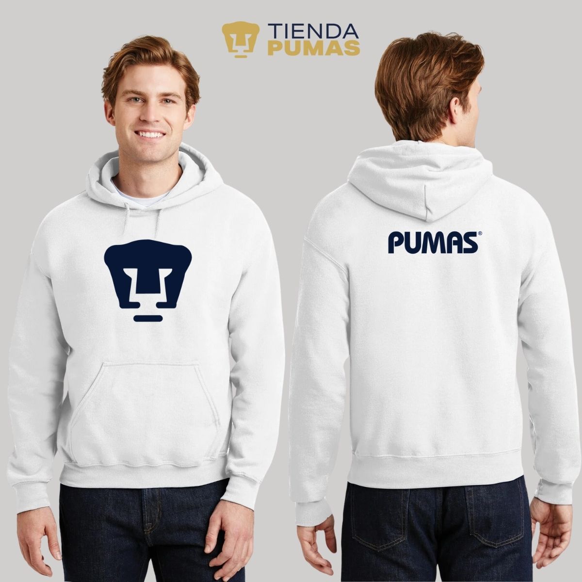 Sudadera Unisex Pumas Logo Azul