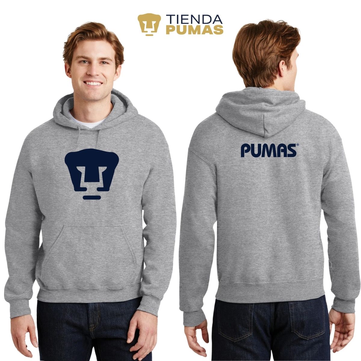 Sudadera Unisex Pumas Logo Azul