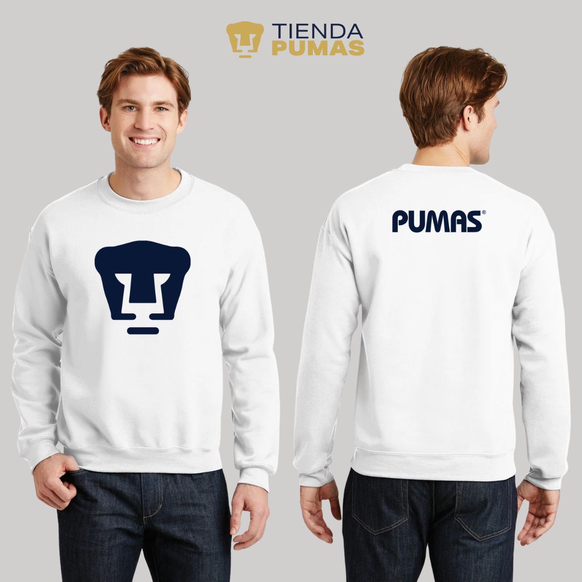 Sudadera Unisex Pumas Logo Azul