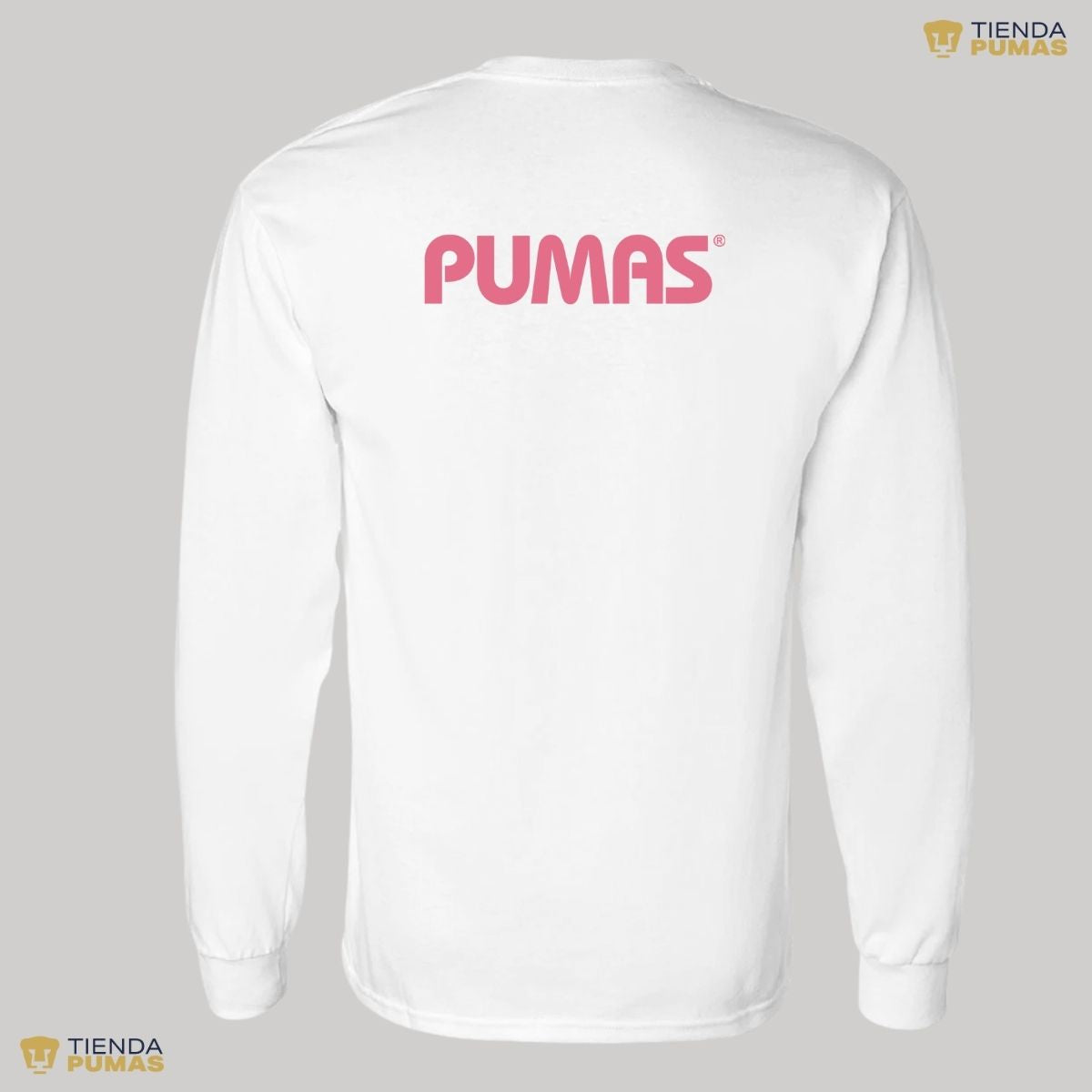 Playera Hombre Pumas Logo Rosa Manga Larga