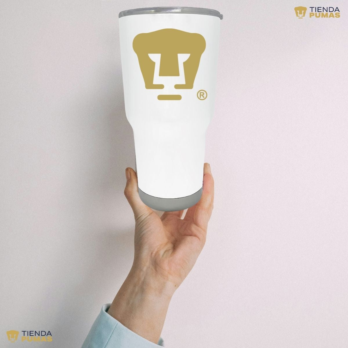 Termo 30 Oz Pumas UNAM Logo dorado