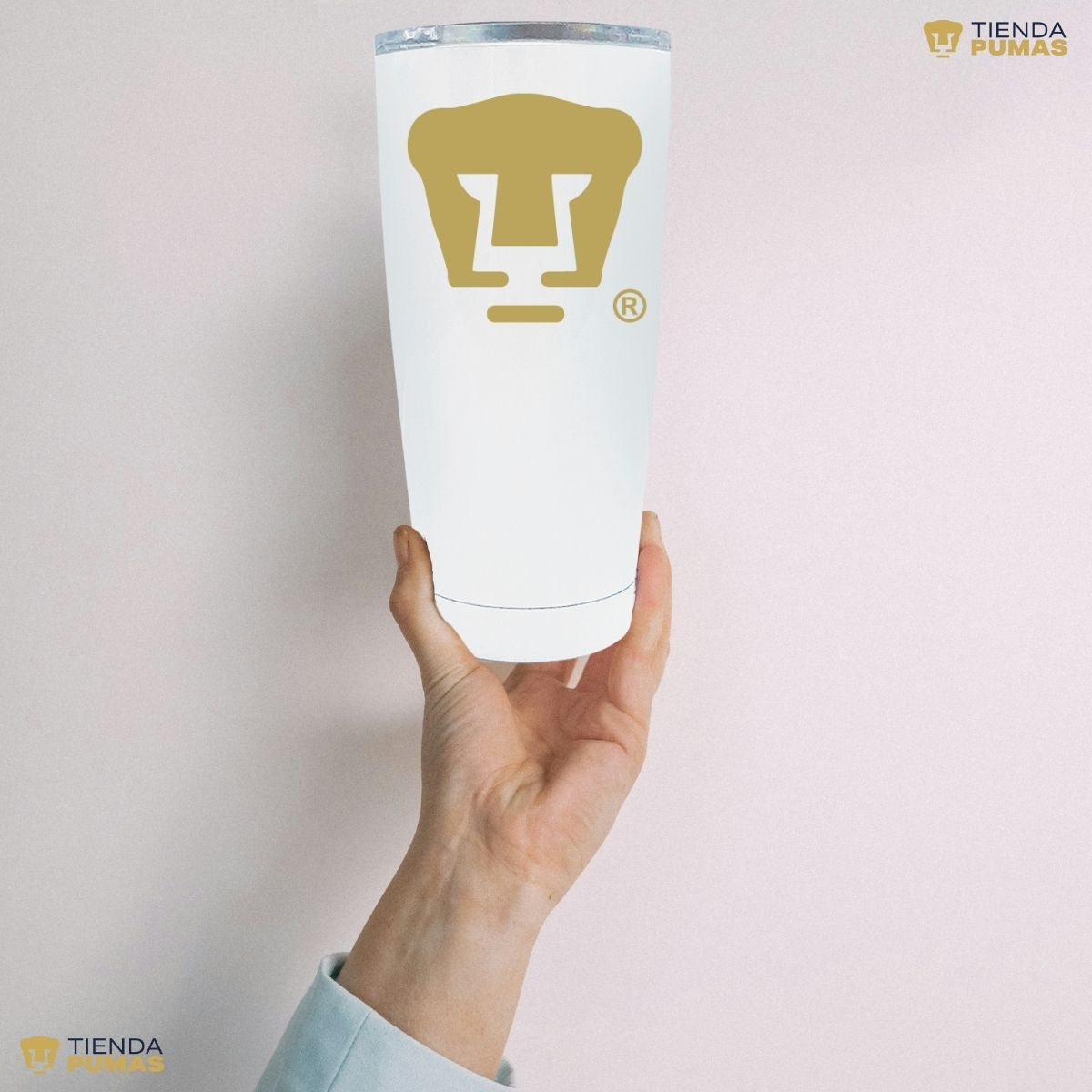 Termo 20 Oz Pumas UNAM Logo dorado