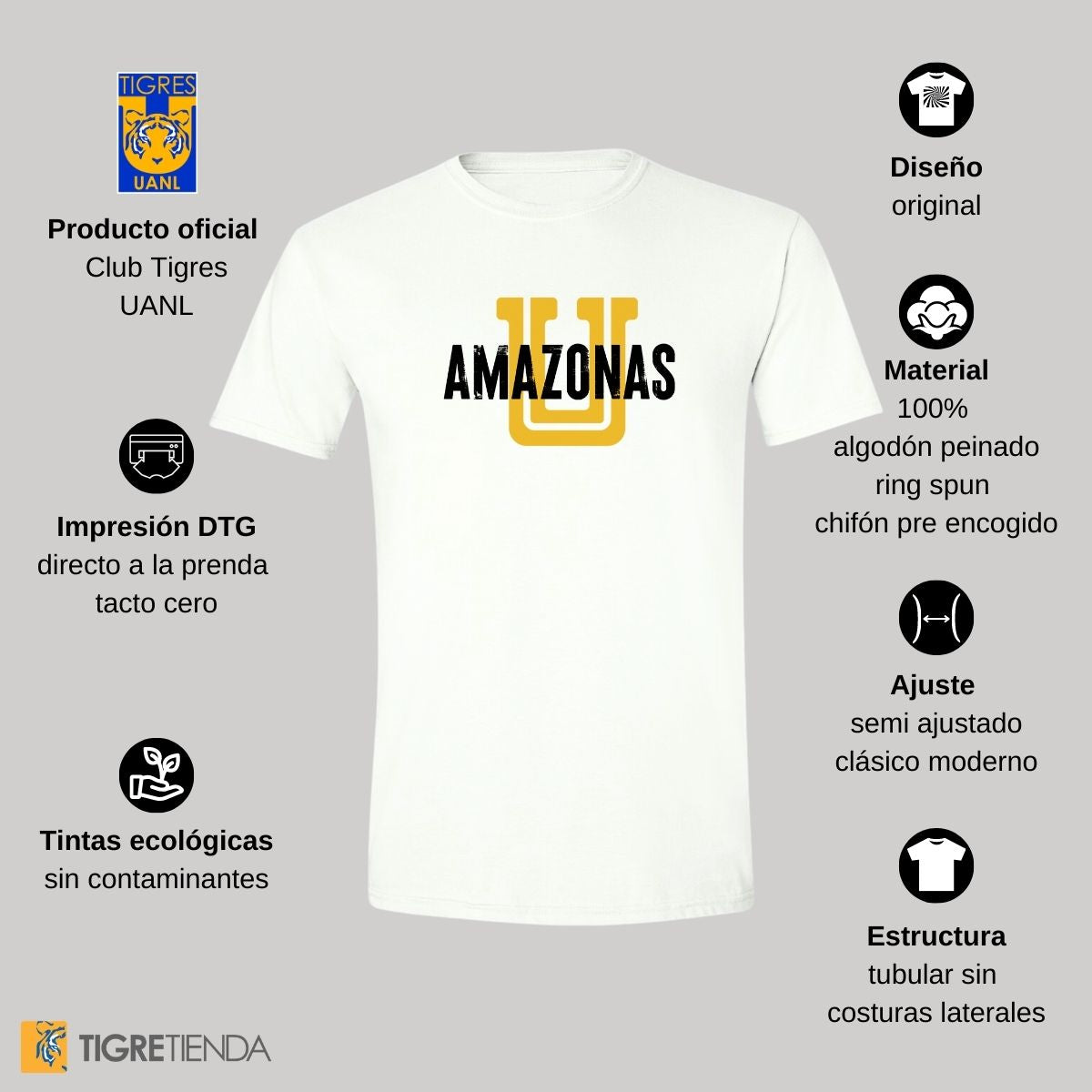 Playera Hombre Tigres UANL Amazonas UANL
