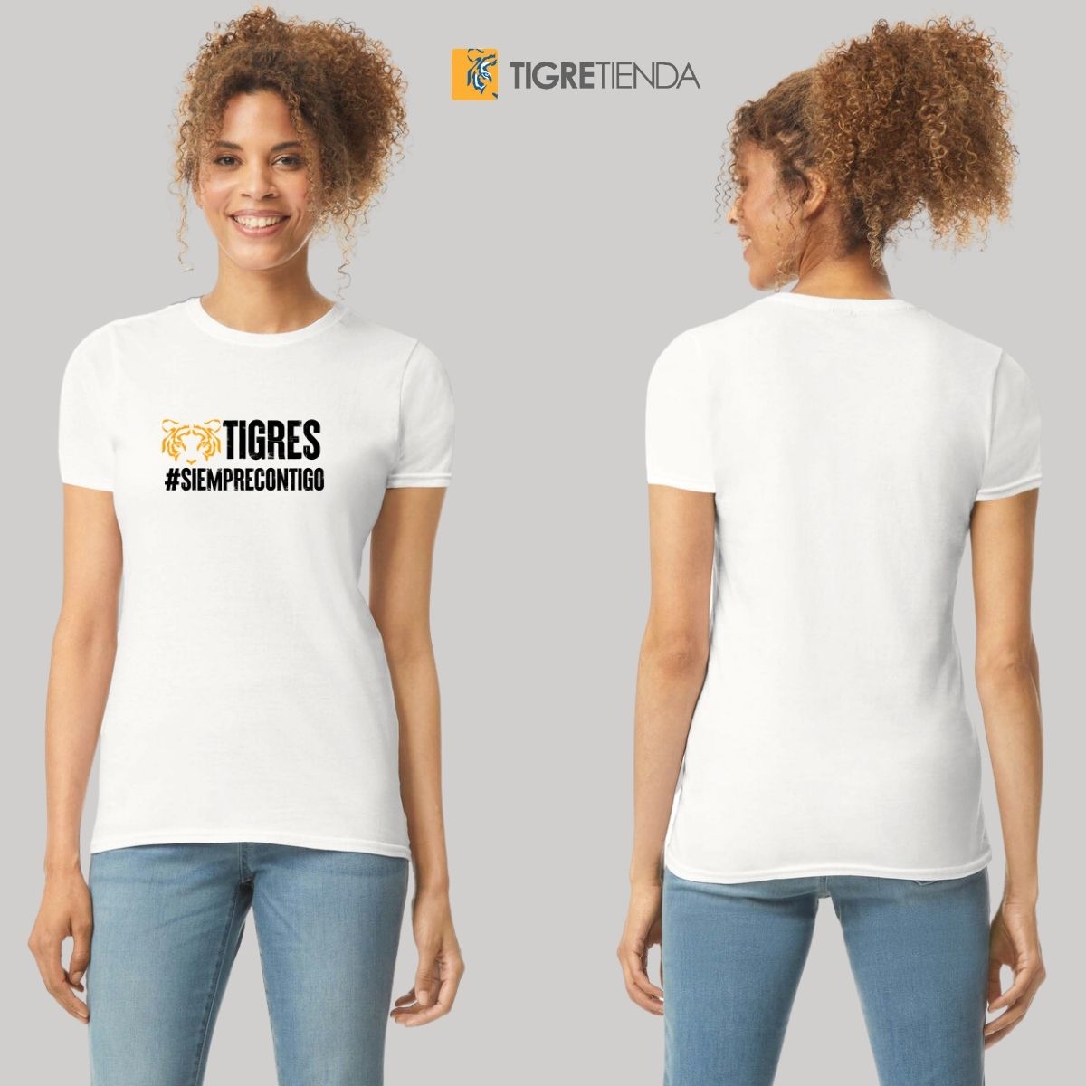 Playera Mujer Tigres UANL Siempre Contigo