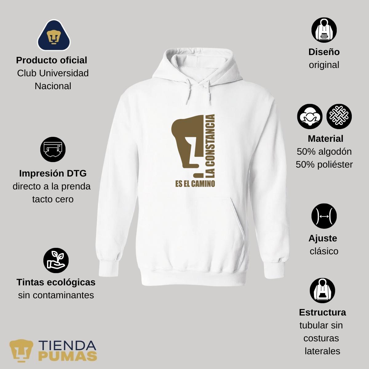 Sudadera Mujer Hoodie  Pumas UNAM La constancia