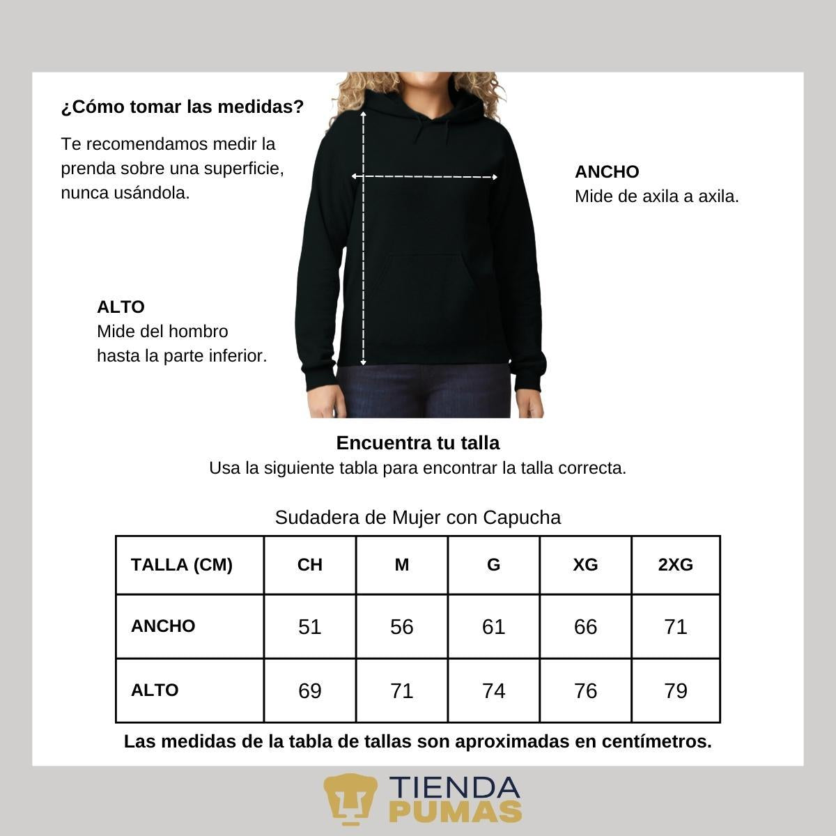 Sudadera Mujer Hoodie  Pumas UNAM La constancia