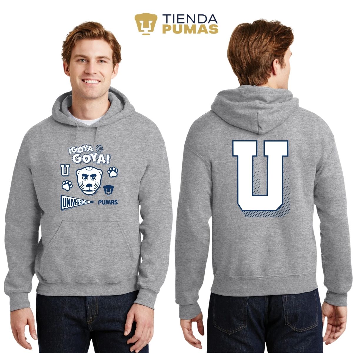 Sudadera Hombre Hoodie  Pumas UNAM Goya Universidad