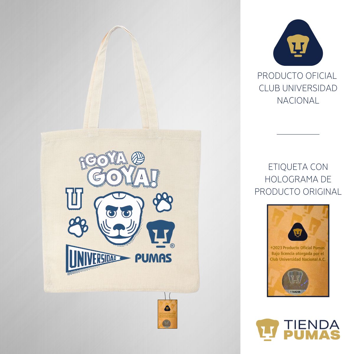 Bolsa Tote Pumas UNAM Goyo Universidad