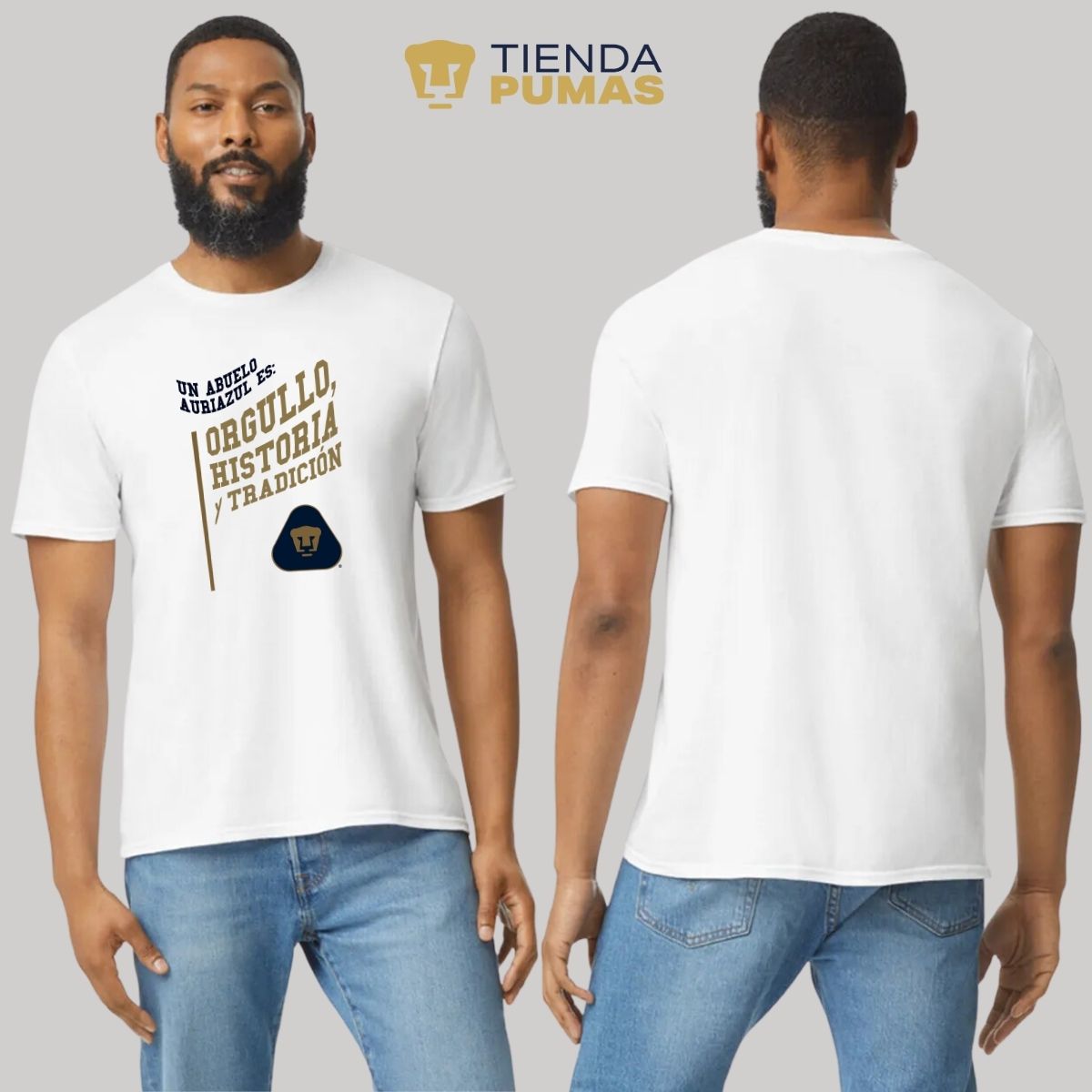 Playera Deportiva Hombre Pumas UNAM Abuelo Auriazul