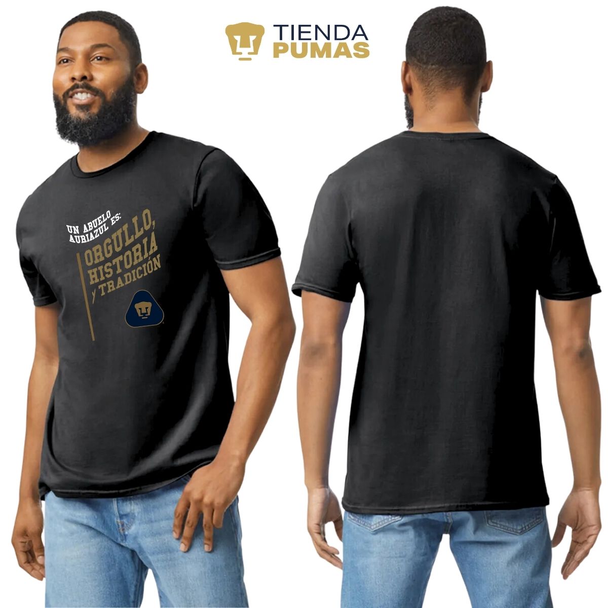 Playera Deportiva Hombre Pumas UNAM Abuelo Auriazul