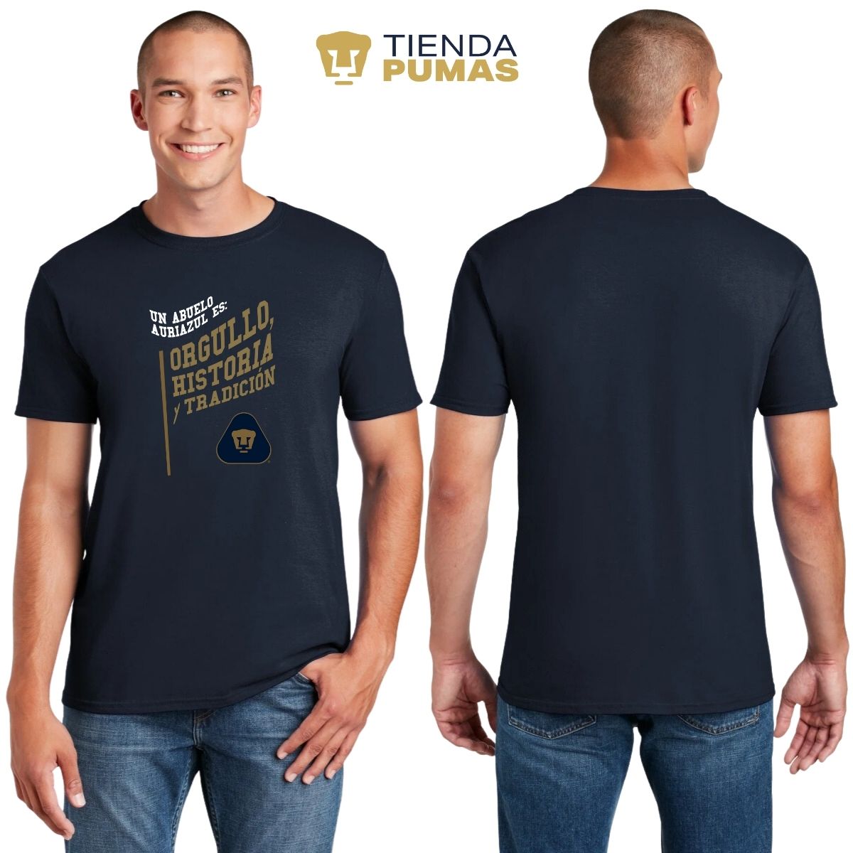 Playera Deportiva Hombre Pumas UNAM Abuelo Auriazul