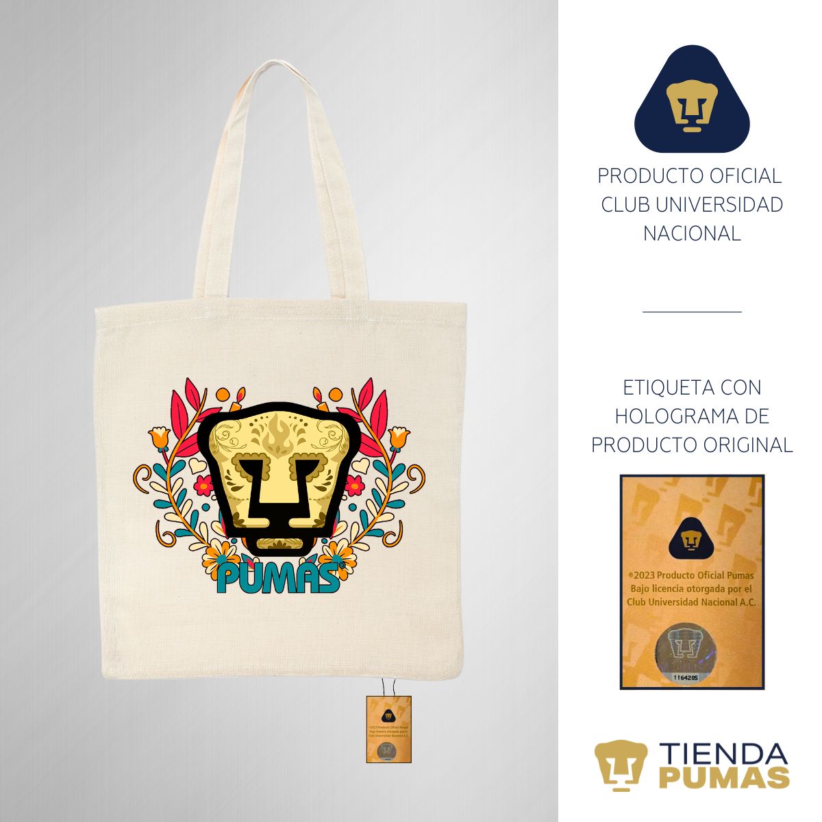 Bolsa Tote Pumas UNAM Día de Muertos OD76661
