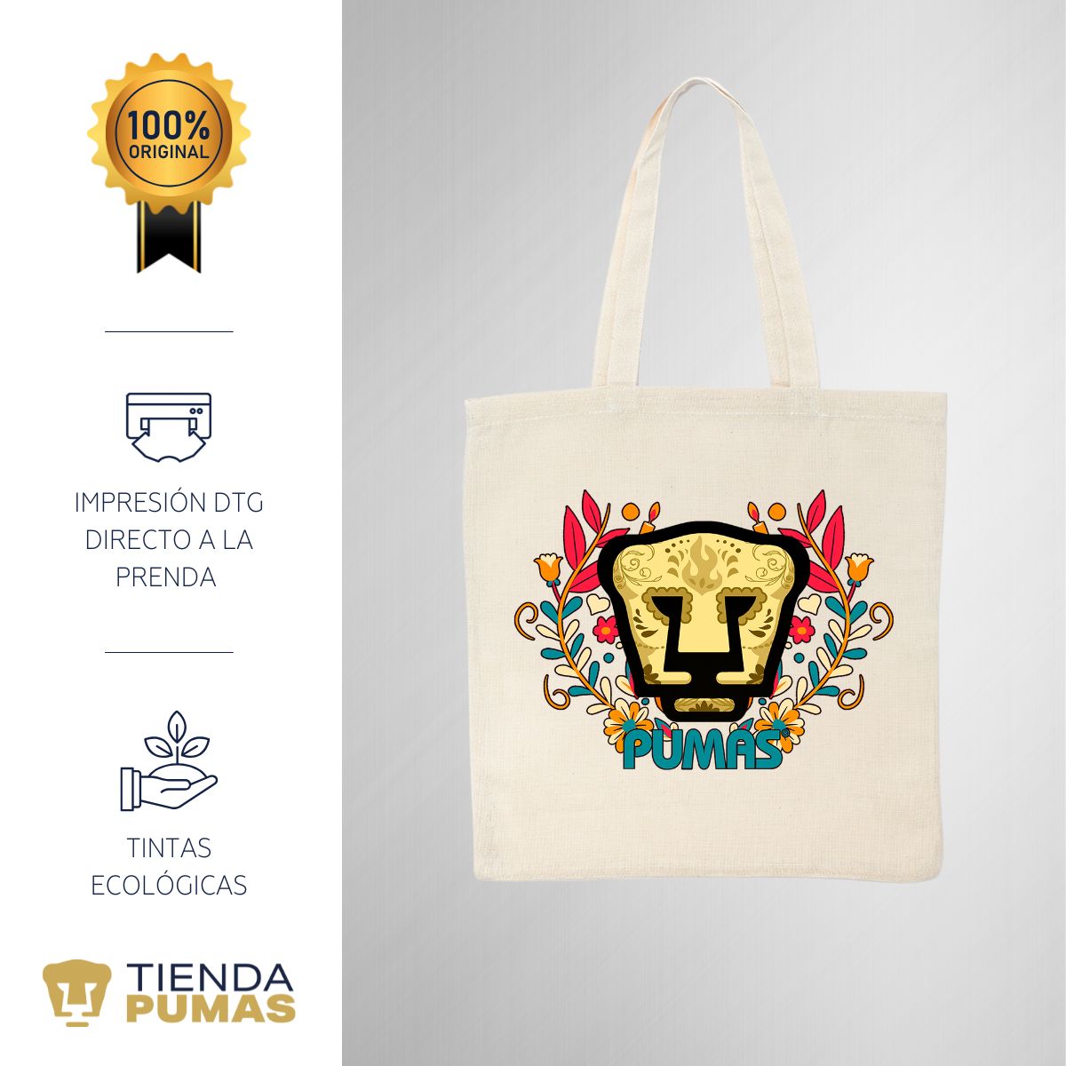 Bolsa Tote Pumas UNAM Día de Muertos OD76661