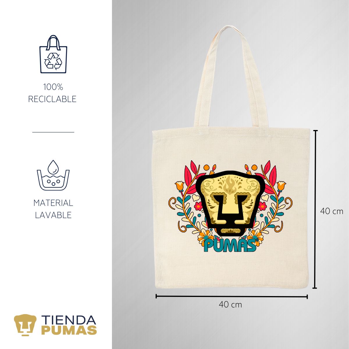 Bolsa Tote Pumas UNAM Día de Muertos OD76661