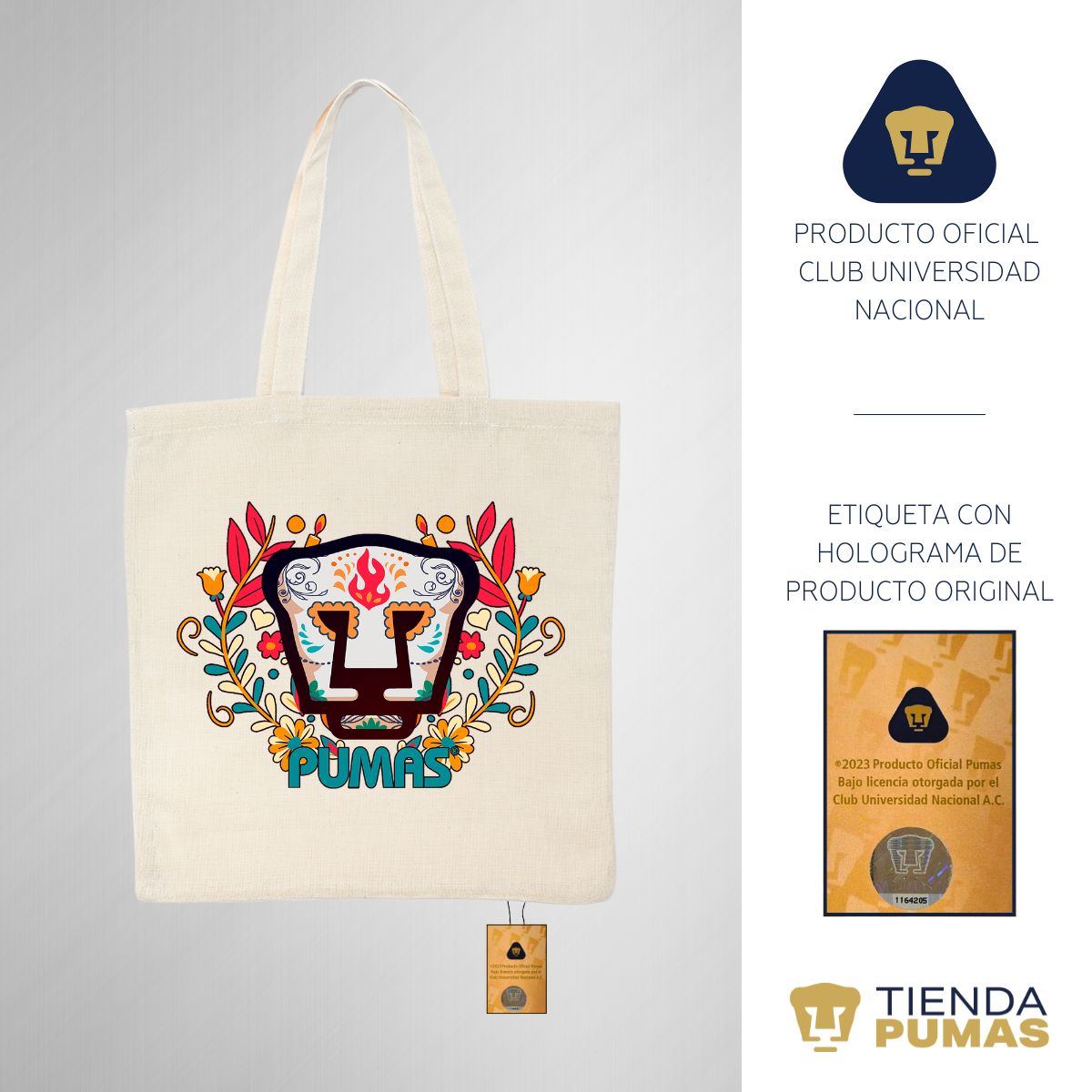 Bolsa Tote Pumas UNAM Día de Muertos OD76661