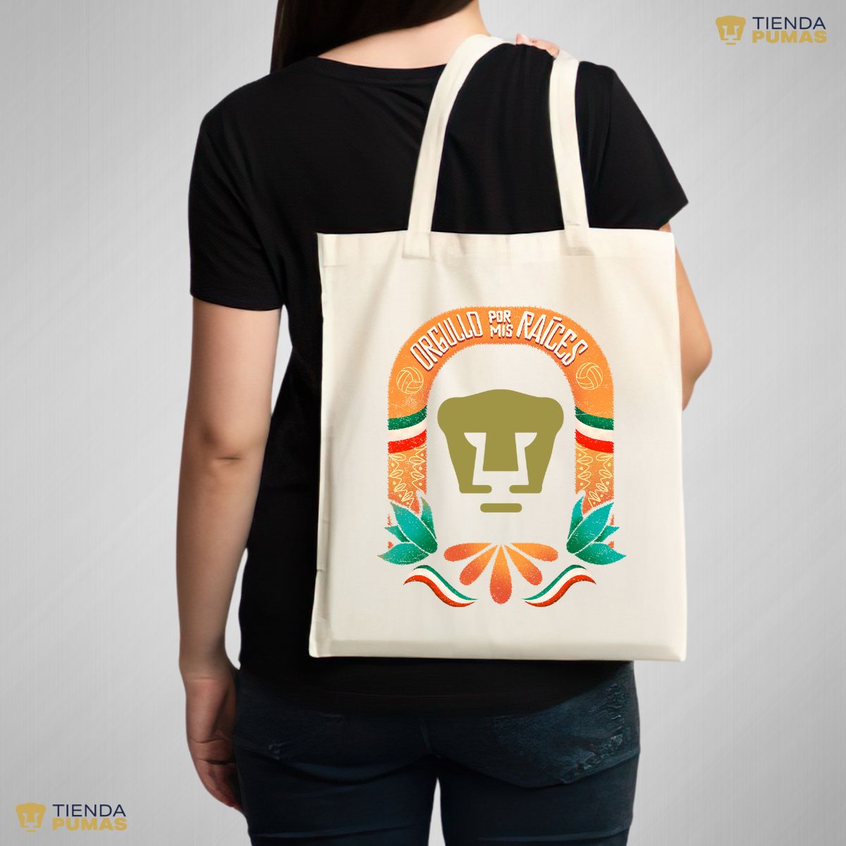 Bolsa Tote Pumas UNAM Orgullo por mis raíces OD76686