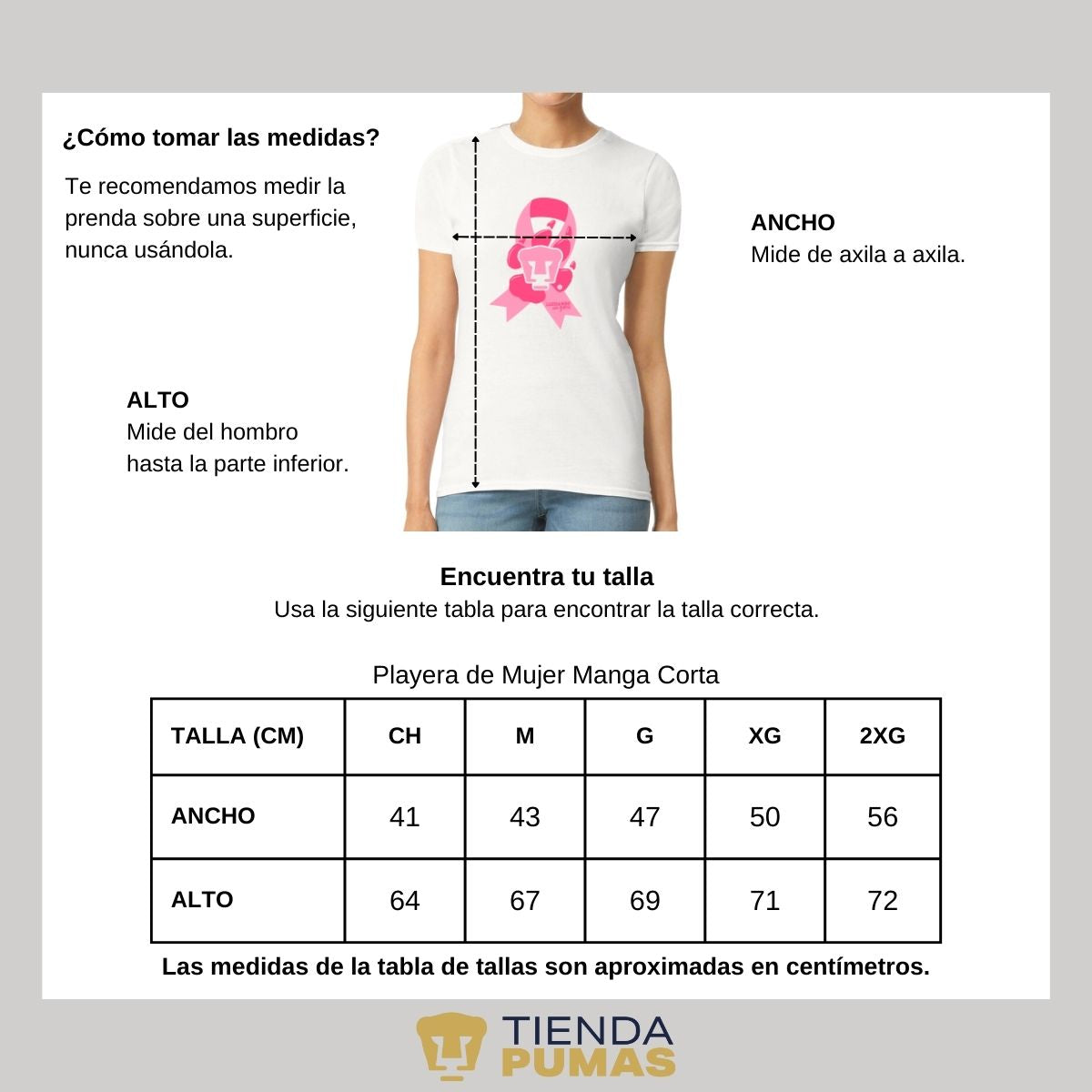 Playera Mujer Pumas UNAM Luchando con garra