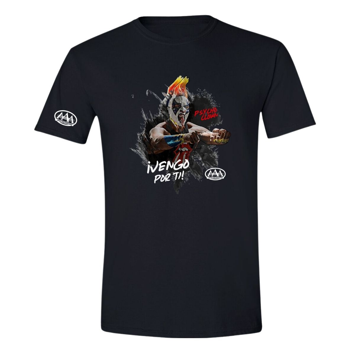 Playera Deportiva Hombre Lucha Libre AAA Psycho Clown Vengo