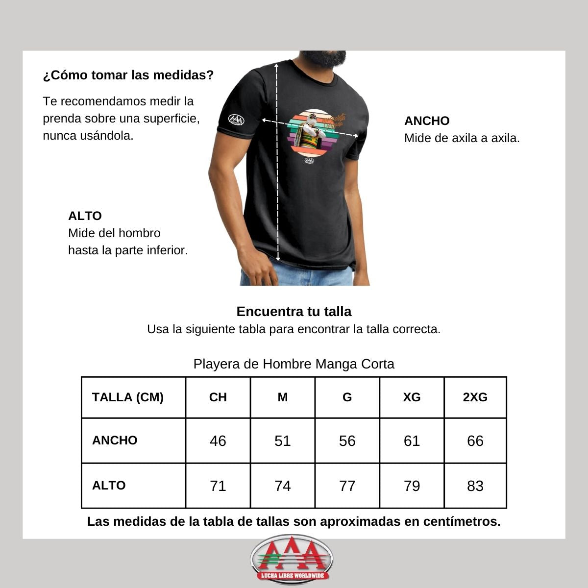 Playera Hombre Lucha Libre AAA Mascarita Sagrada