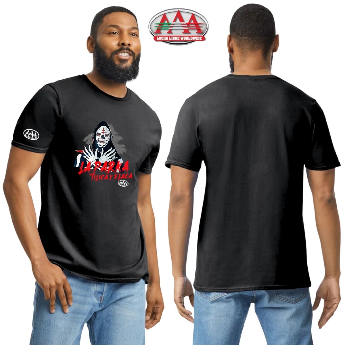 Playera Hombre Lucha Libre AAA Parka Tilica Flaca