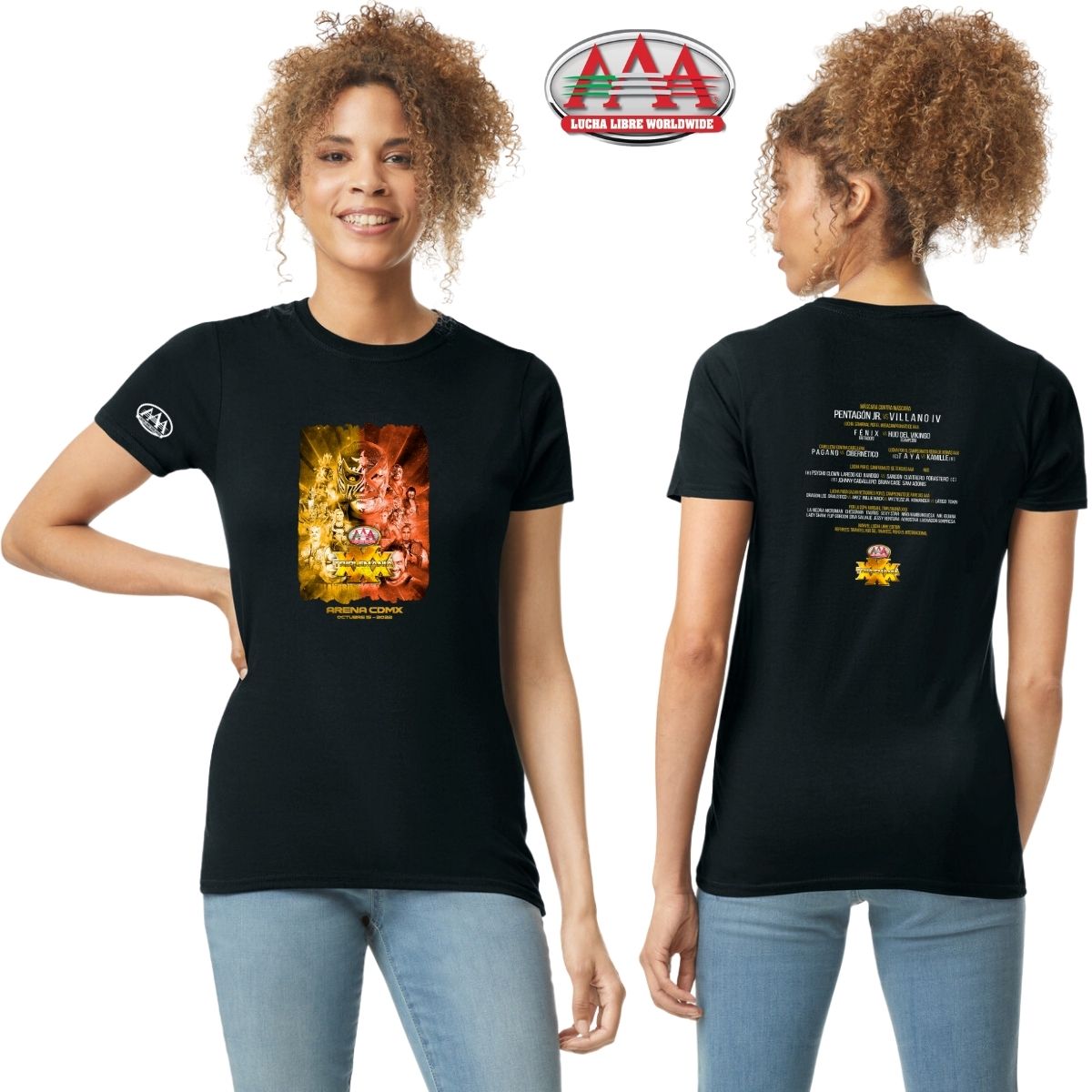 Playera Mujer Lucha Libre AAA Triplemania XXX CDMX