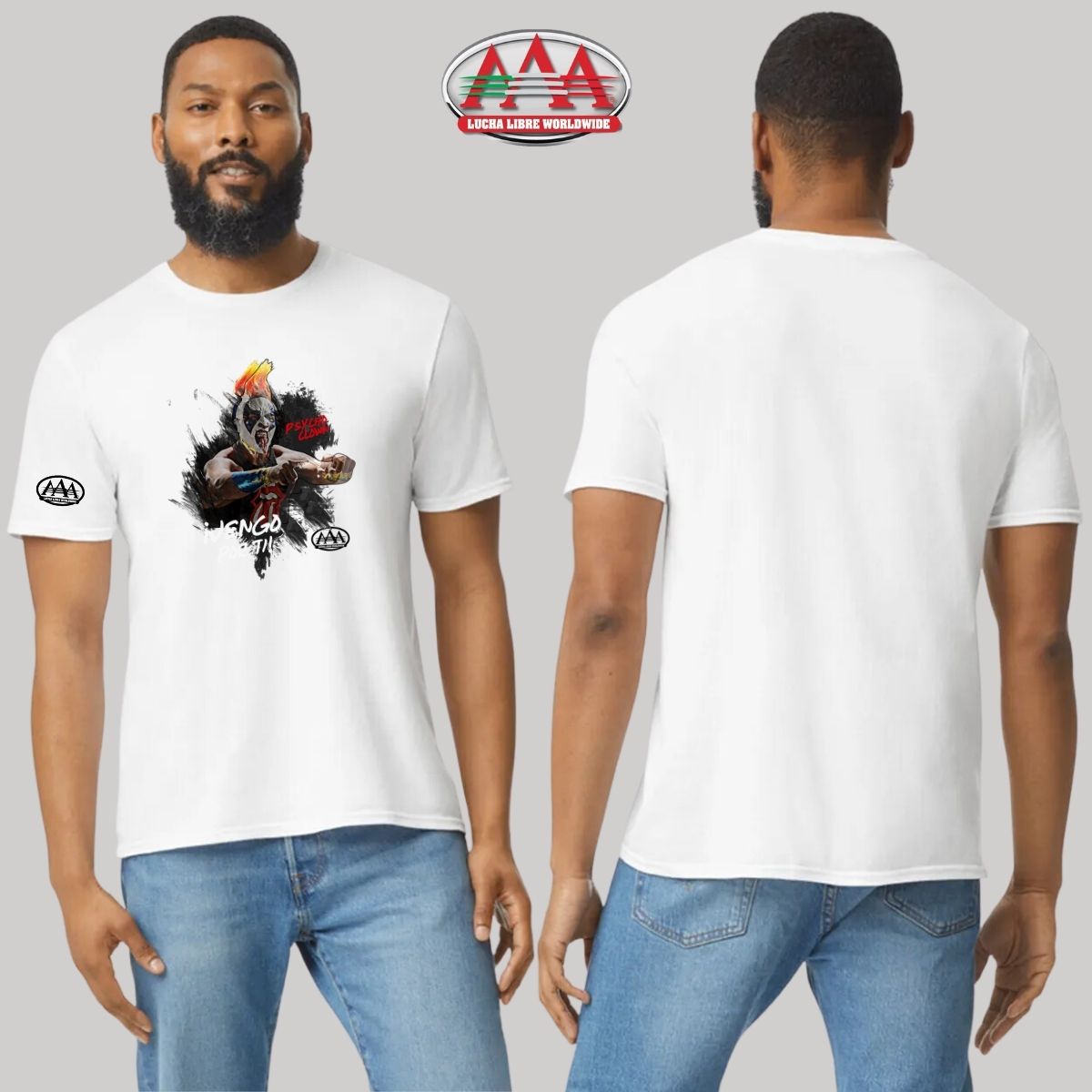 Playera Deportiva Hombre Lucha Libre AAA Psycho Clown Vengo