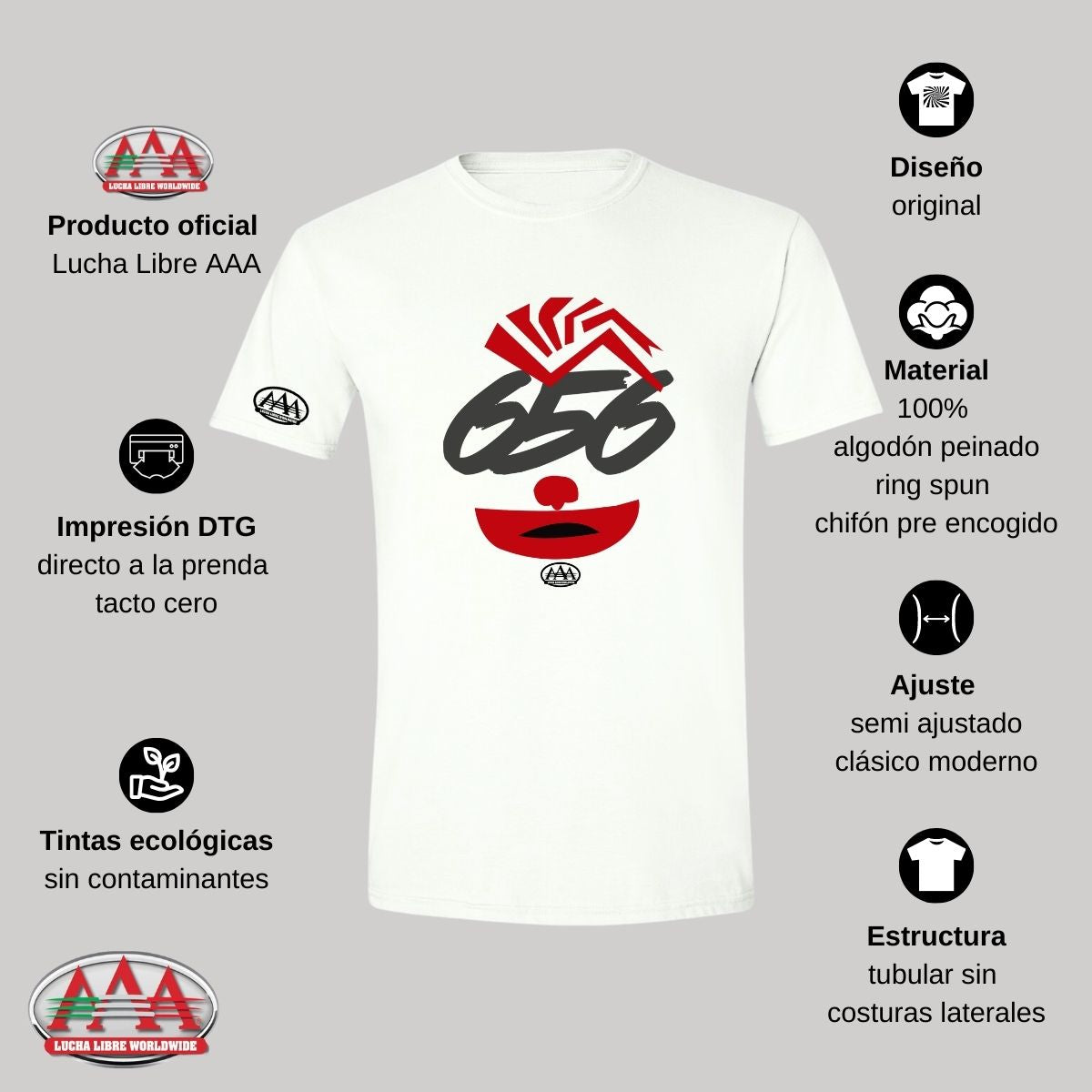 Playera Deportiva Hombre Lucha Libre AAA 656 Pagano