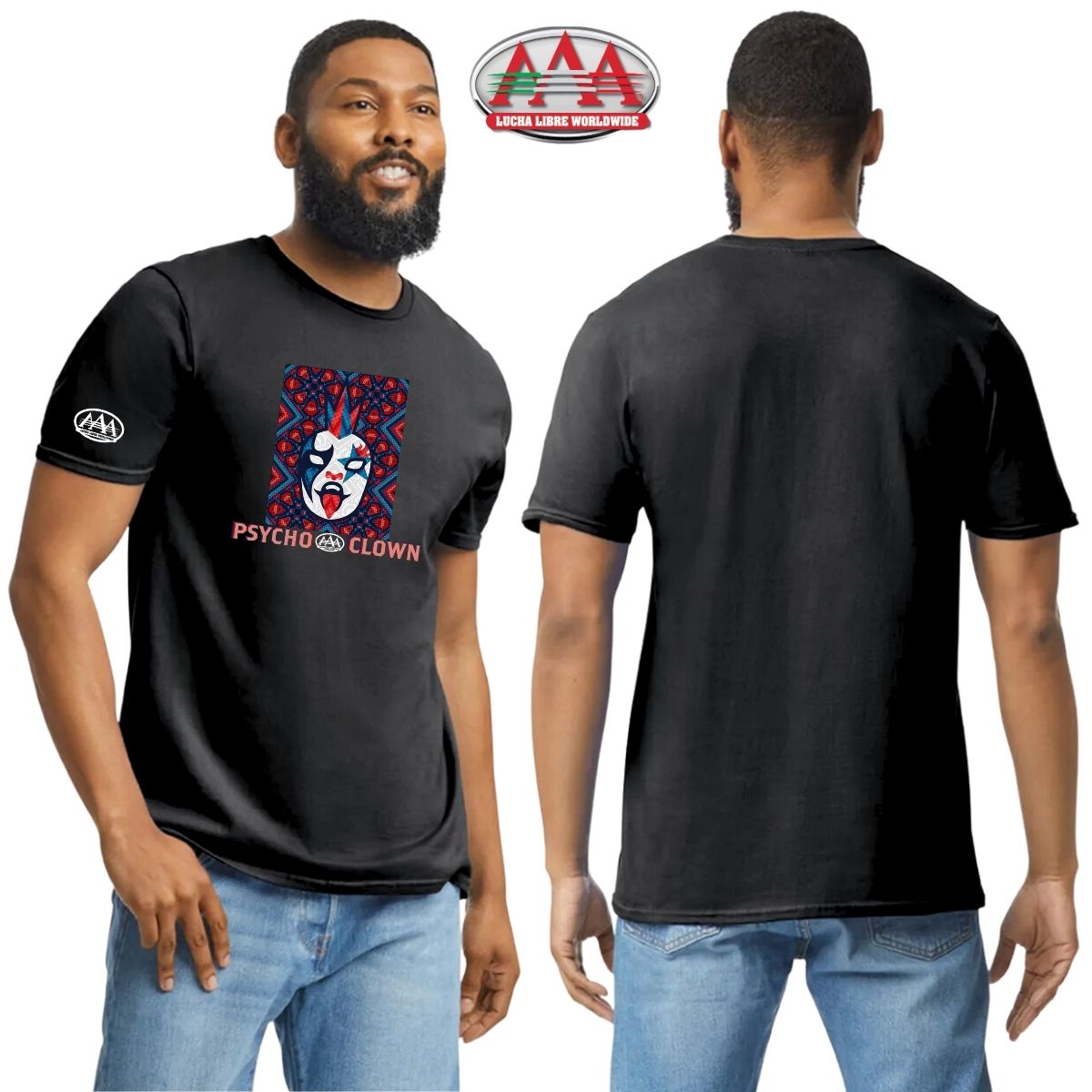 Playera Deportiva Hombre Lucha Libre AAA Psycho Clown