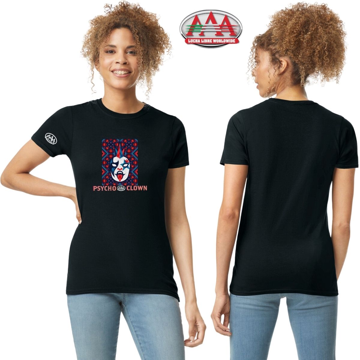 Playera Deportiva Mujer Lucha Libre AAA Psycho Clown