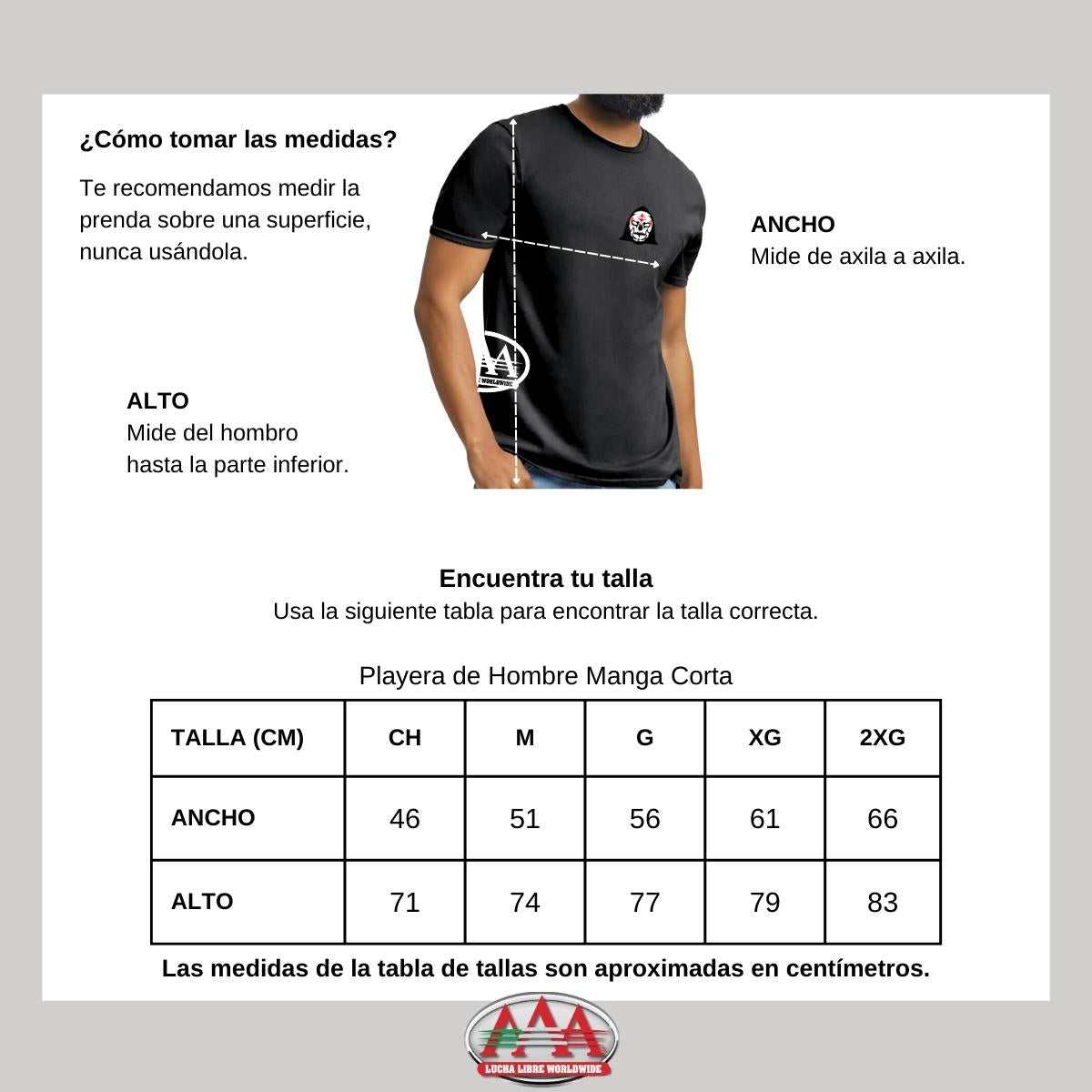 Playera Deportiva Hombre Lucha Libre AAA La Parka Escudo