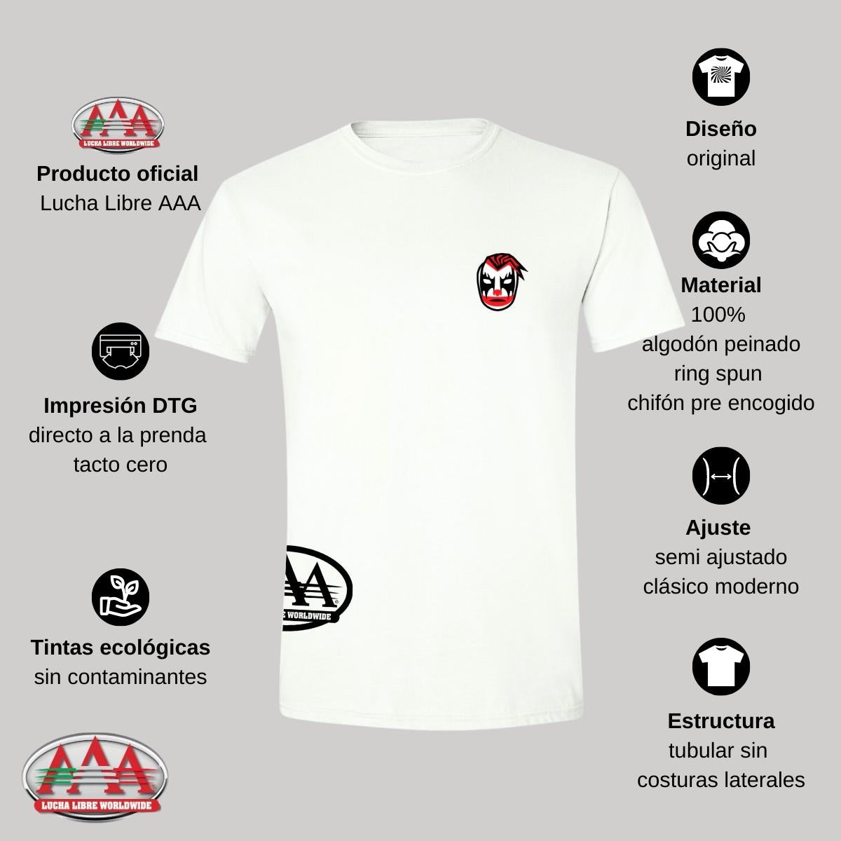 Playera Deportiva Hombre Lucha Libre AAA Pagano Escudo