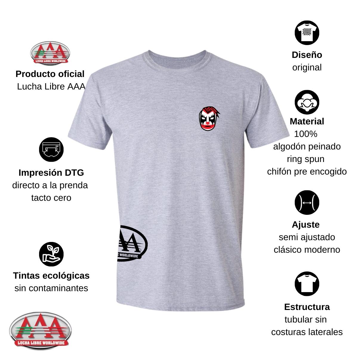 Playera Deportiva Hombre Lucha Libre AAA Pagano Escudo