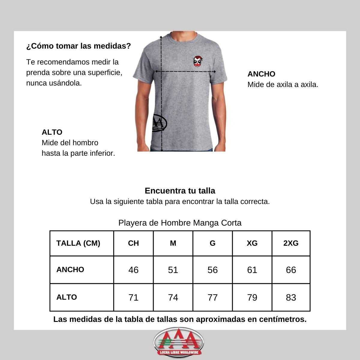 Playera Deportiva Hombre Lucha Libre AAA Pagano Escudo