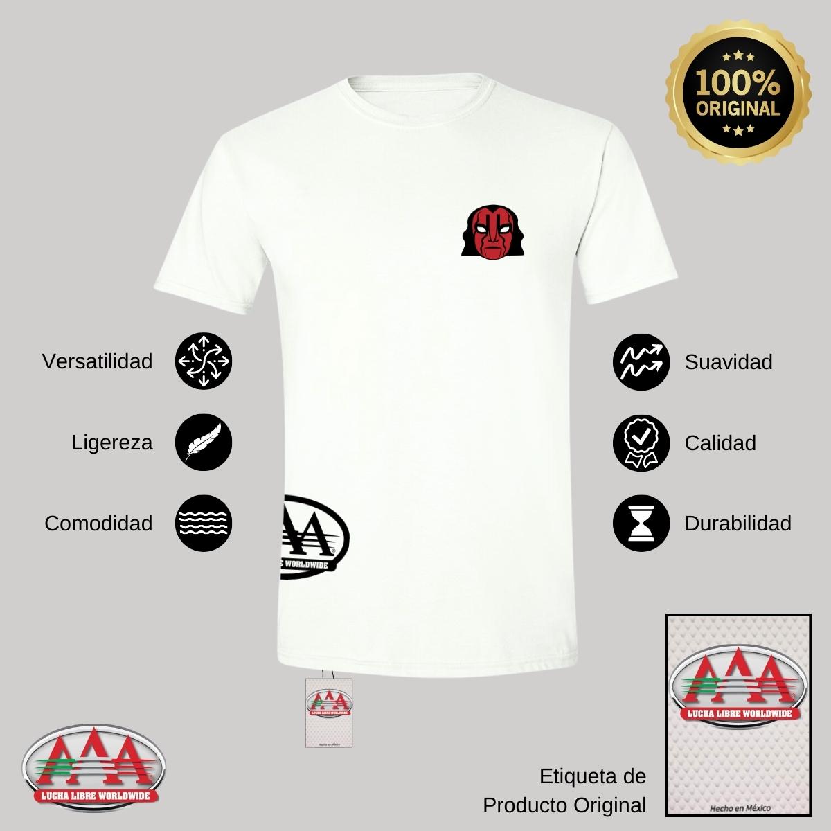 Playera Deportiva Hombre Lucha Libre AAA Chessman Escudo