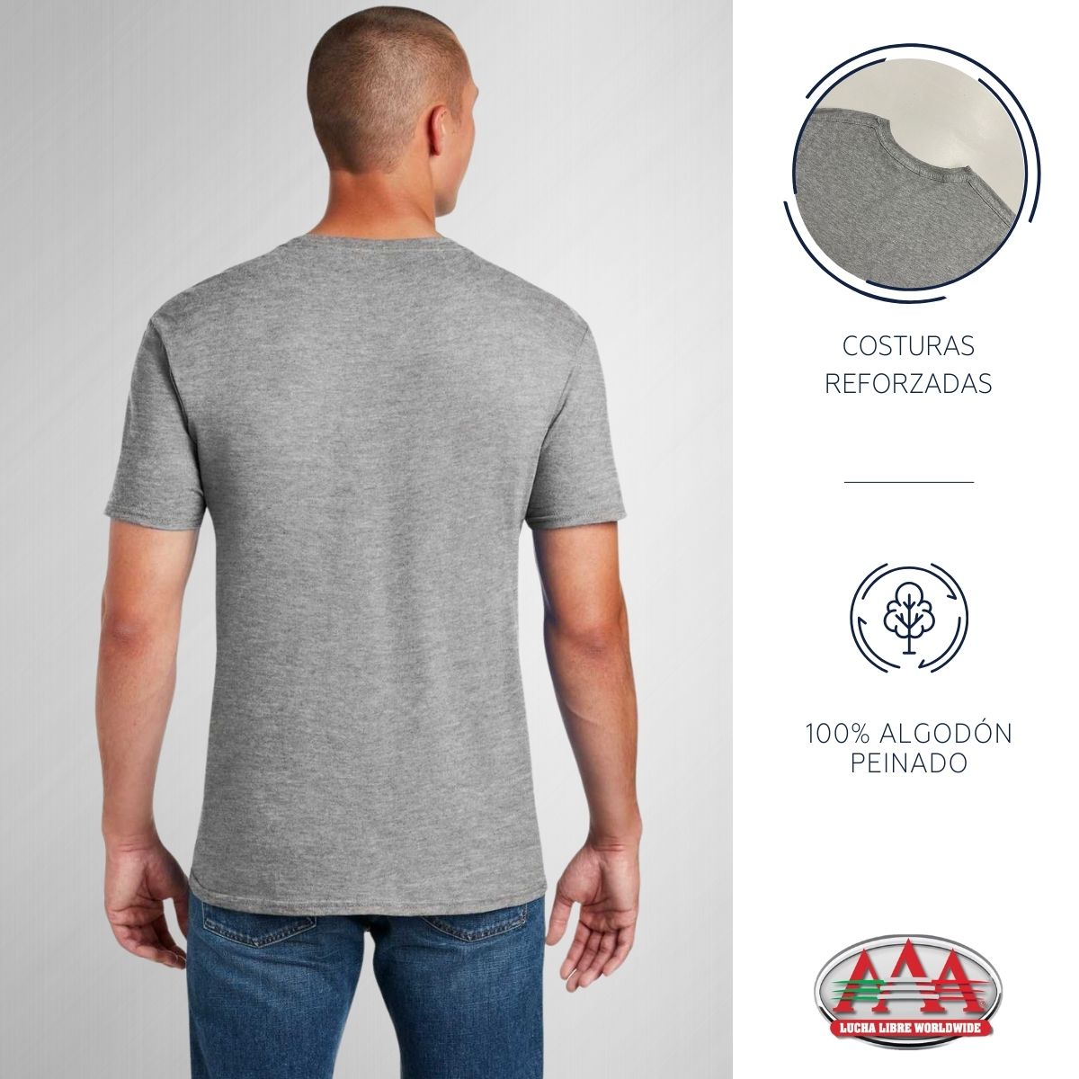 Playera Hombre Lucha Libre AAA Luchador La Parka Fosfo