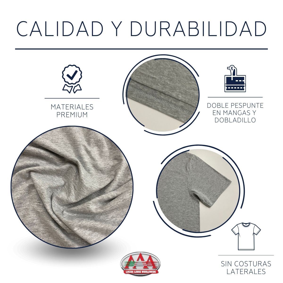 Playera Hombre Lucha Libre AAA Luchador La Parka Fosfo