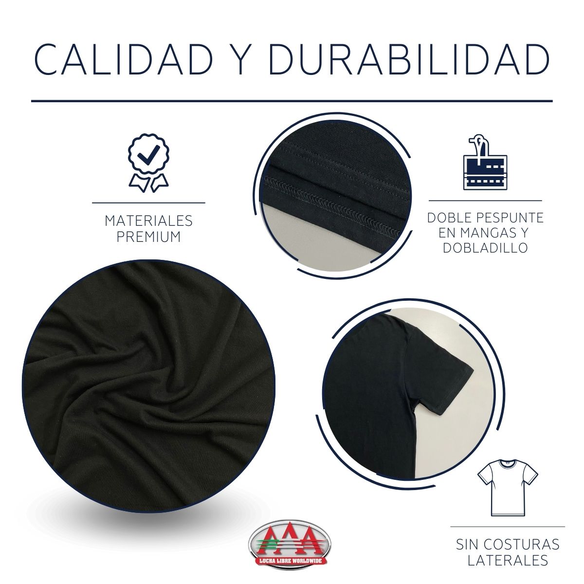 Playera Hombre Lucha Libre AAA Luchador La Parka Fosfo