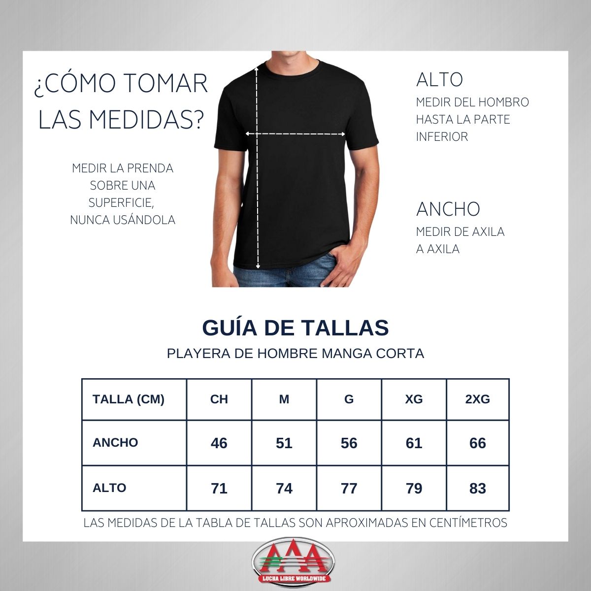Playera Hombre Lucha Libre AAA Luchador La Parka Fosfo